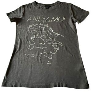 J. Crew - Gray Andiamo Graphic Tee - XXS